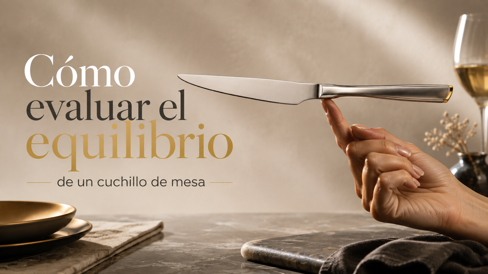 Cómo evaluar el equilibrio de un cuchillo de mesa